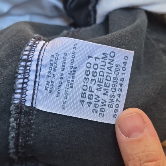 Lee Classic Fit Dark Black Pants 26w Pre-owned - Picture 4 of 8